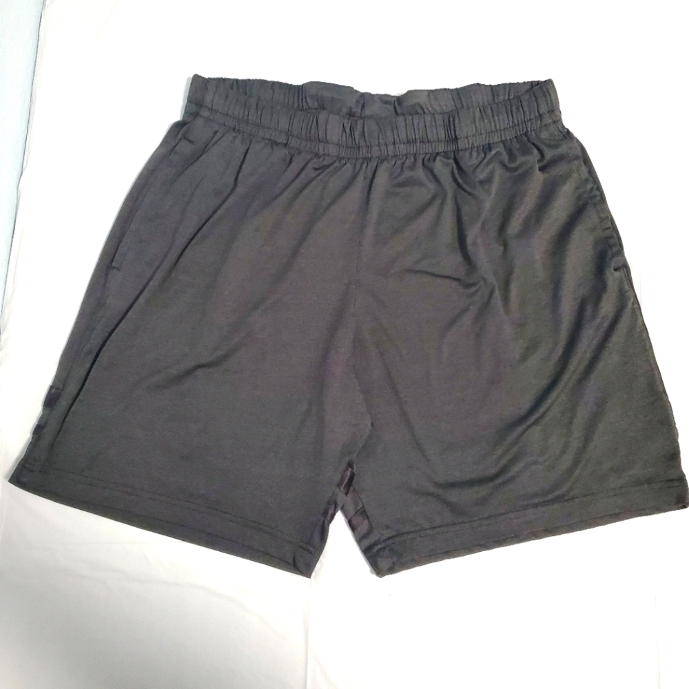 Spalding Black Shorts Double Stripes at the back Size XLWaist: 33"Rise: 12.5"